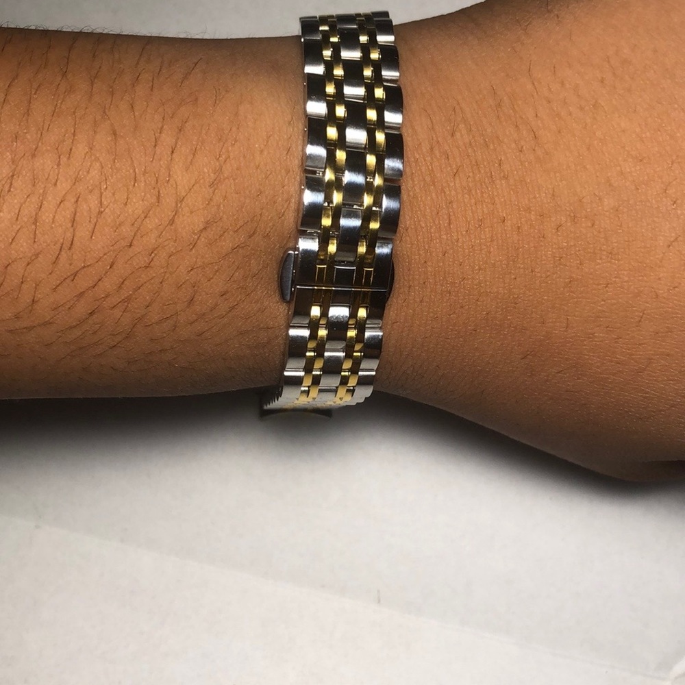 Gold and Silver Two-Tone Watch Bracelet stainless steel